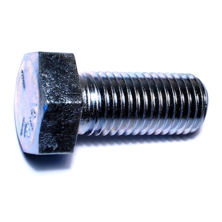 Grade 5, 7/8-9 Hex Head Cap Screw, Zinc Plated Steel, 2 In L, 15 PK